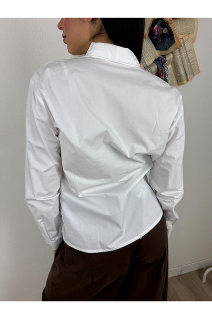 METOO Camicia con fiocco legato Metoo Bianco