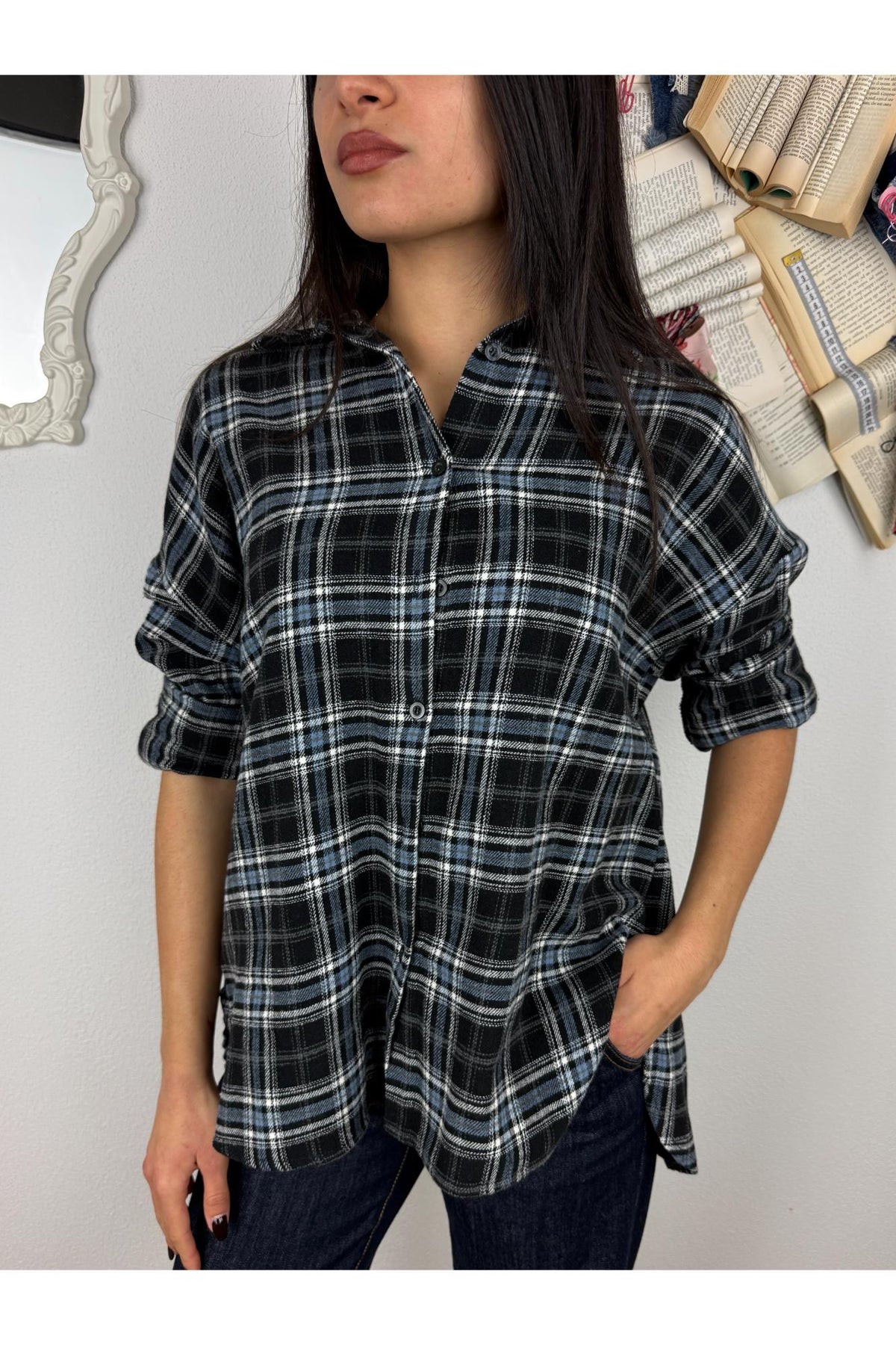 METOO Camicia check Metoo Nero