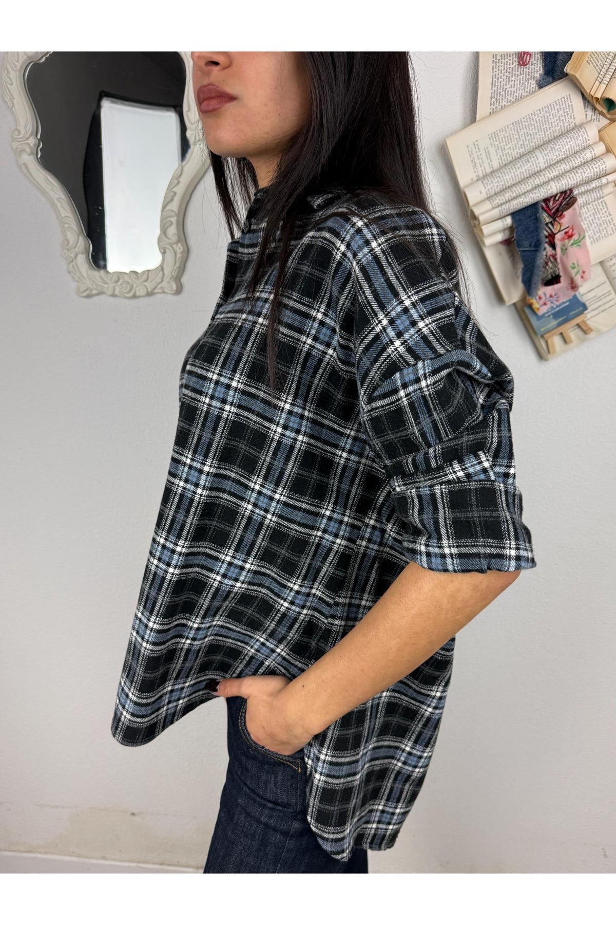METOO Camicia check Metoo Nero
