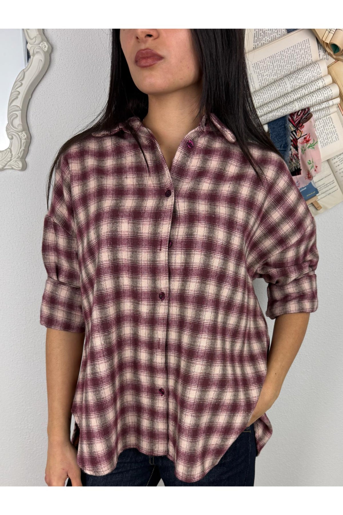 METOO Camicia check Metoo Rosa