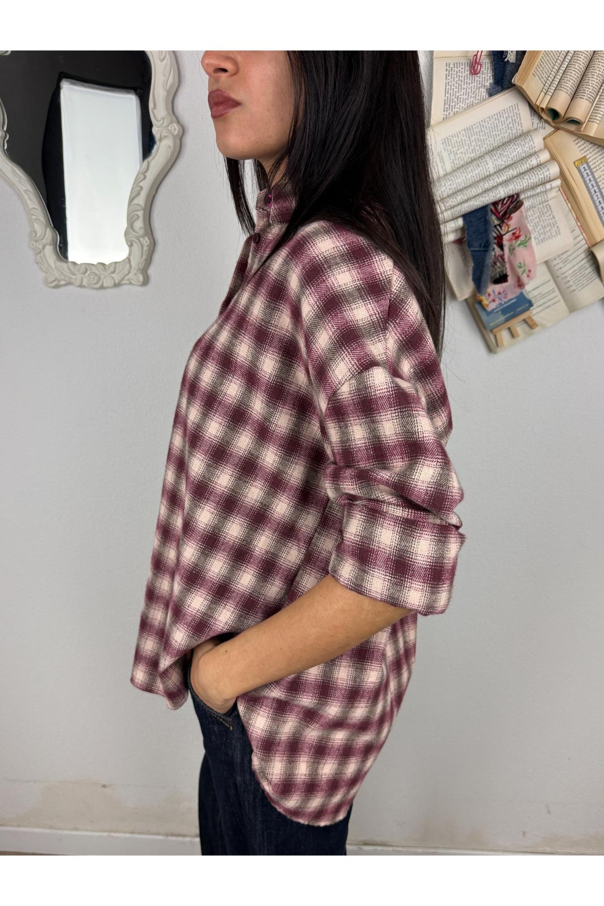 METOO Camicia check Metoo Rosa