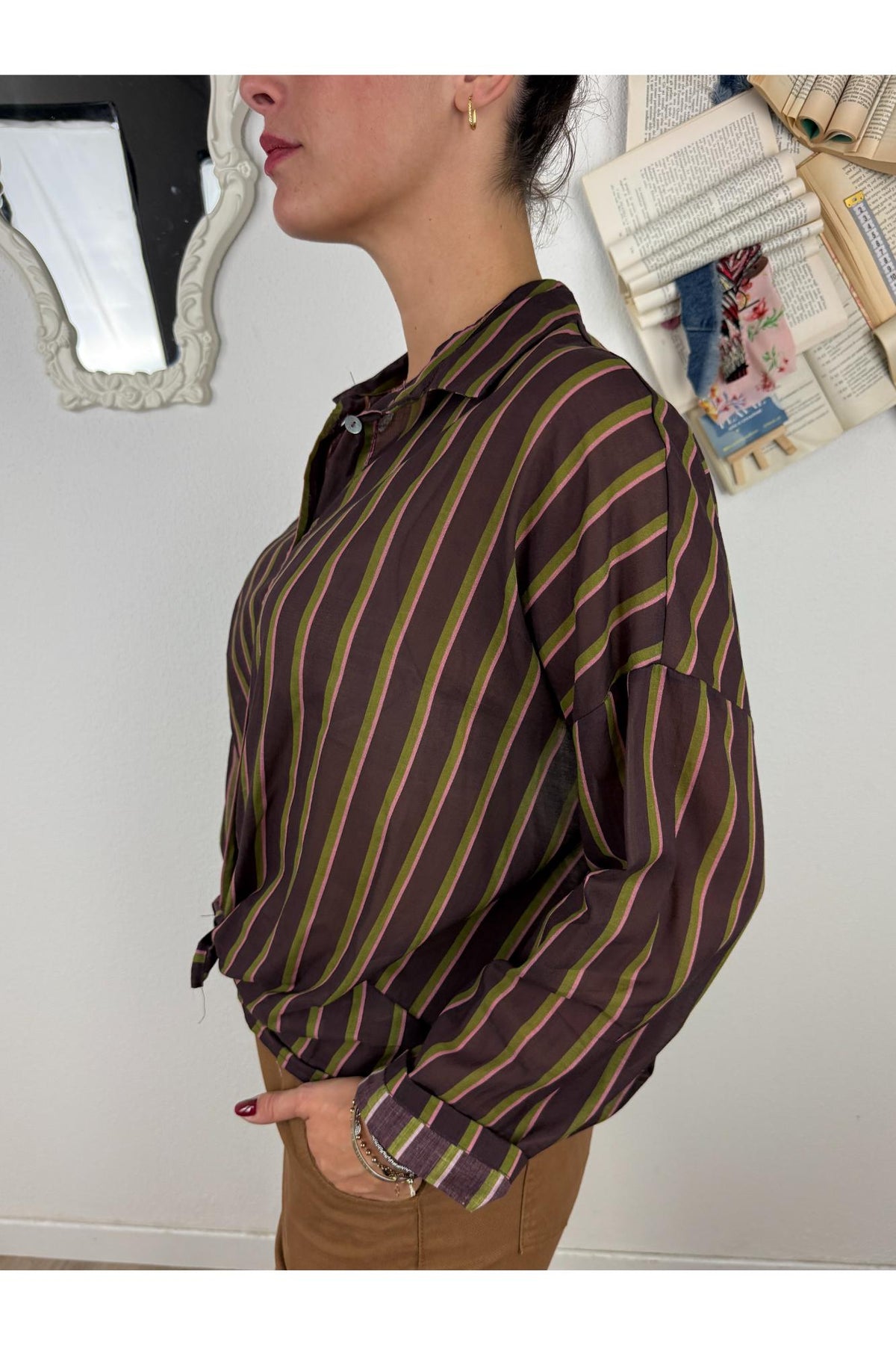 METOO Camicia rigata Metoo Bordeau