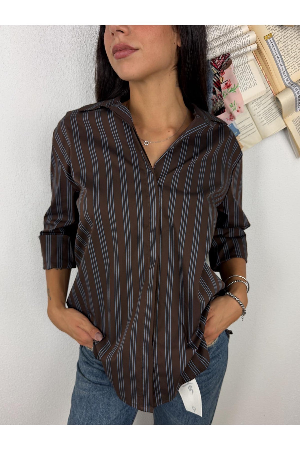 METOO Camicia rigata over Metoo Moro