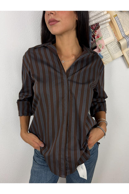 METOO Camicia rigata over Metoo Moro