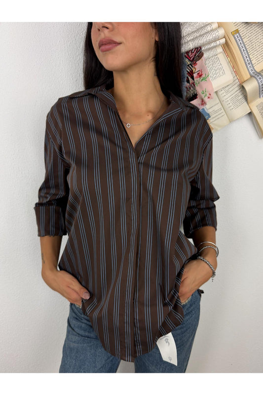 METOO Camicia rigata over Metoo Moro