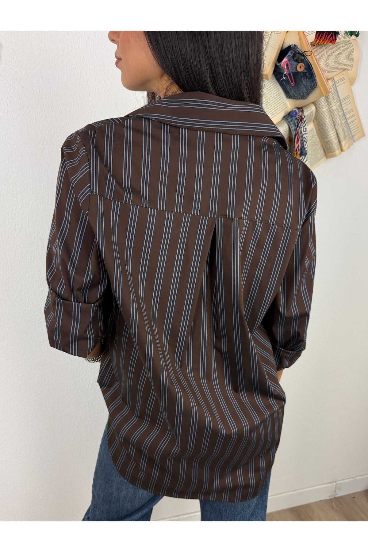 METOO Camicia rigata over Metoo Moro
