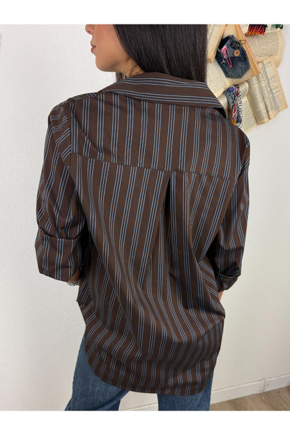 METOO Camicia rigata over Metoo Moro
