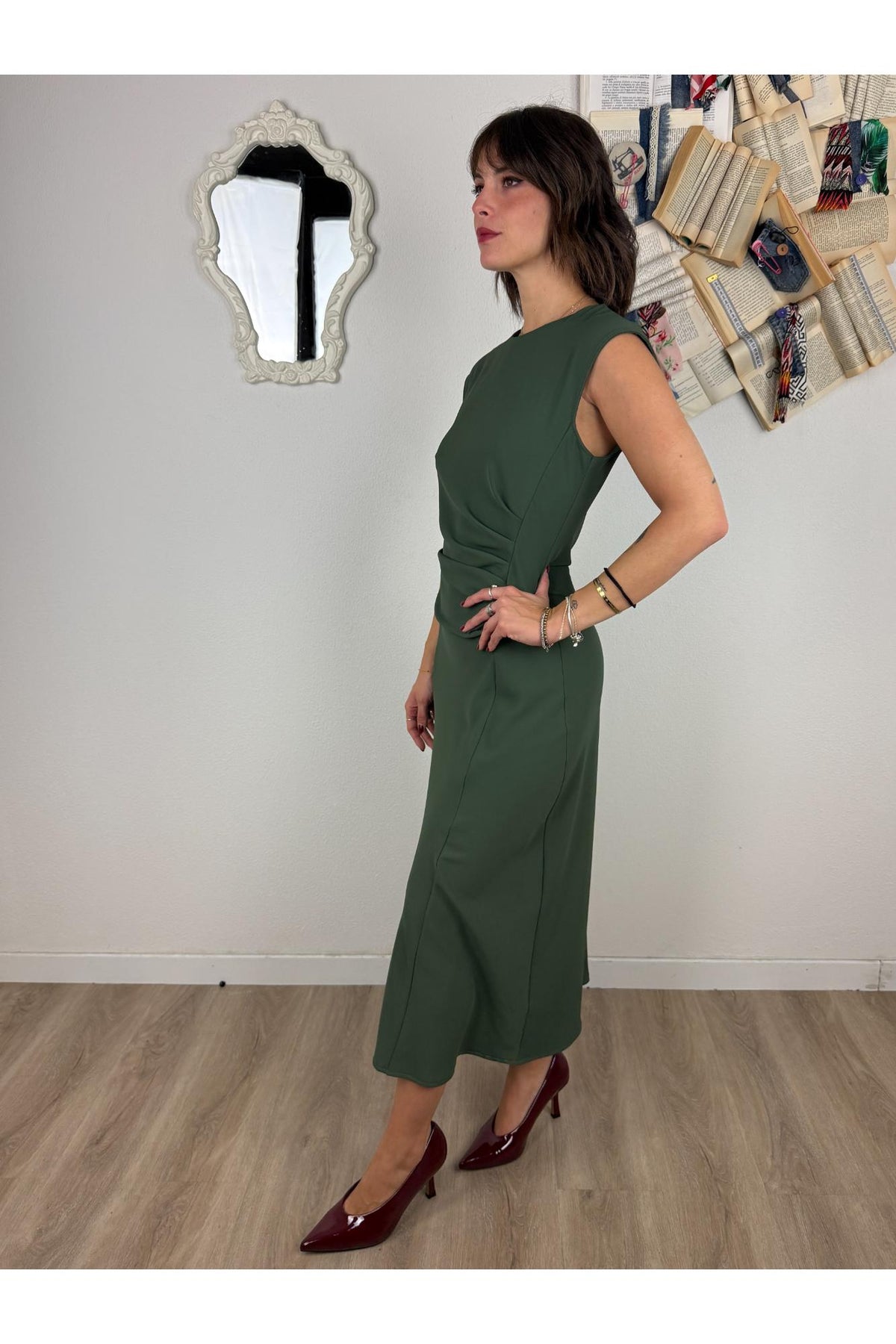 METOO Abito con arricciatura laterale Metoo Verde