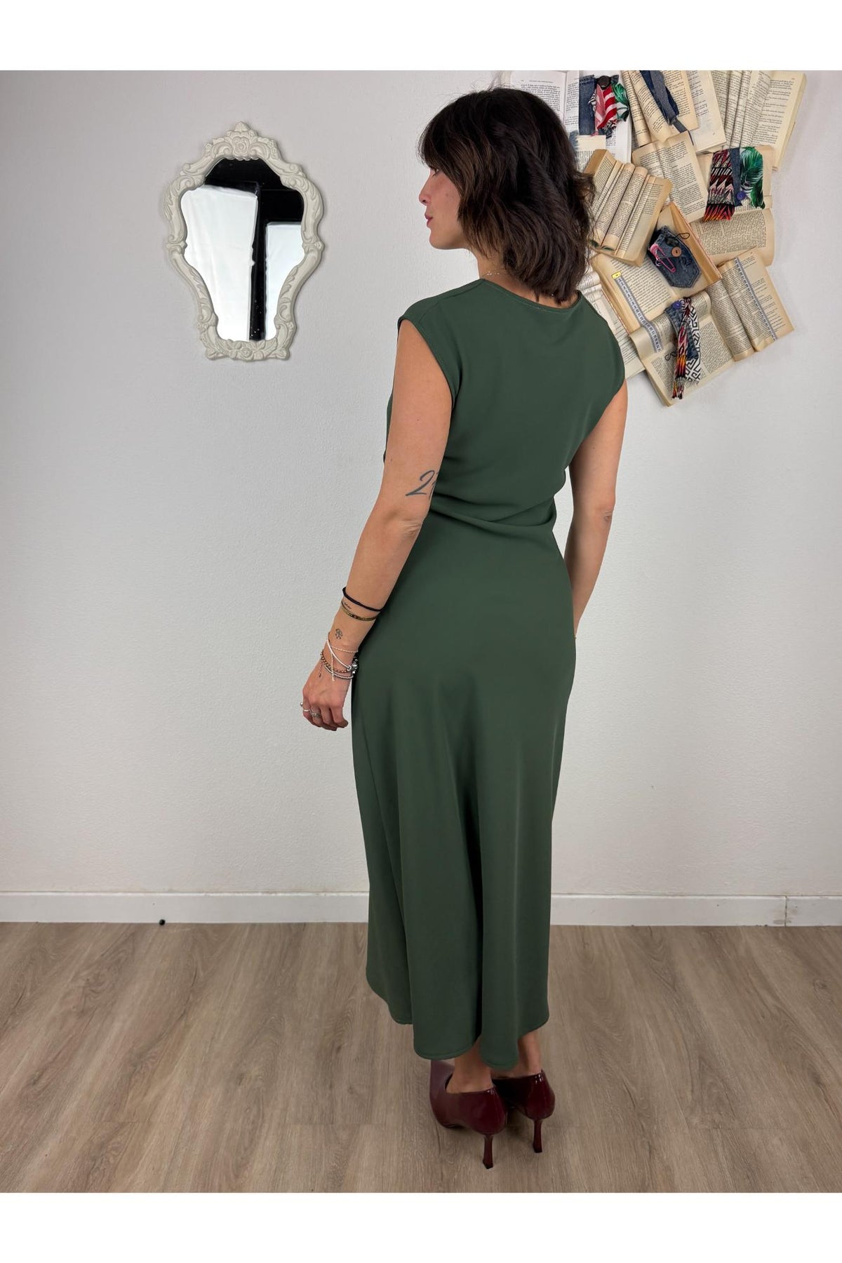 METOO Abito con arricciatura laterale Metoo Verde