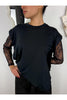 maglia con manica in pizzo taglio sbiego metoo 56712 20057046