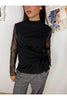 maglia con nodo e manica in pizzo metoo 56736 24445421