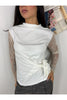 maglia con nodo e manica in pizzo metoo 56736 28034625