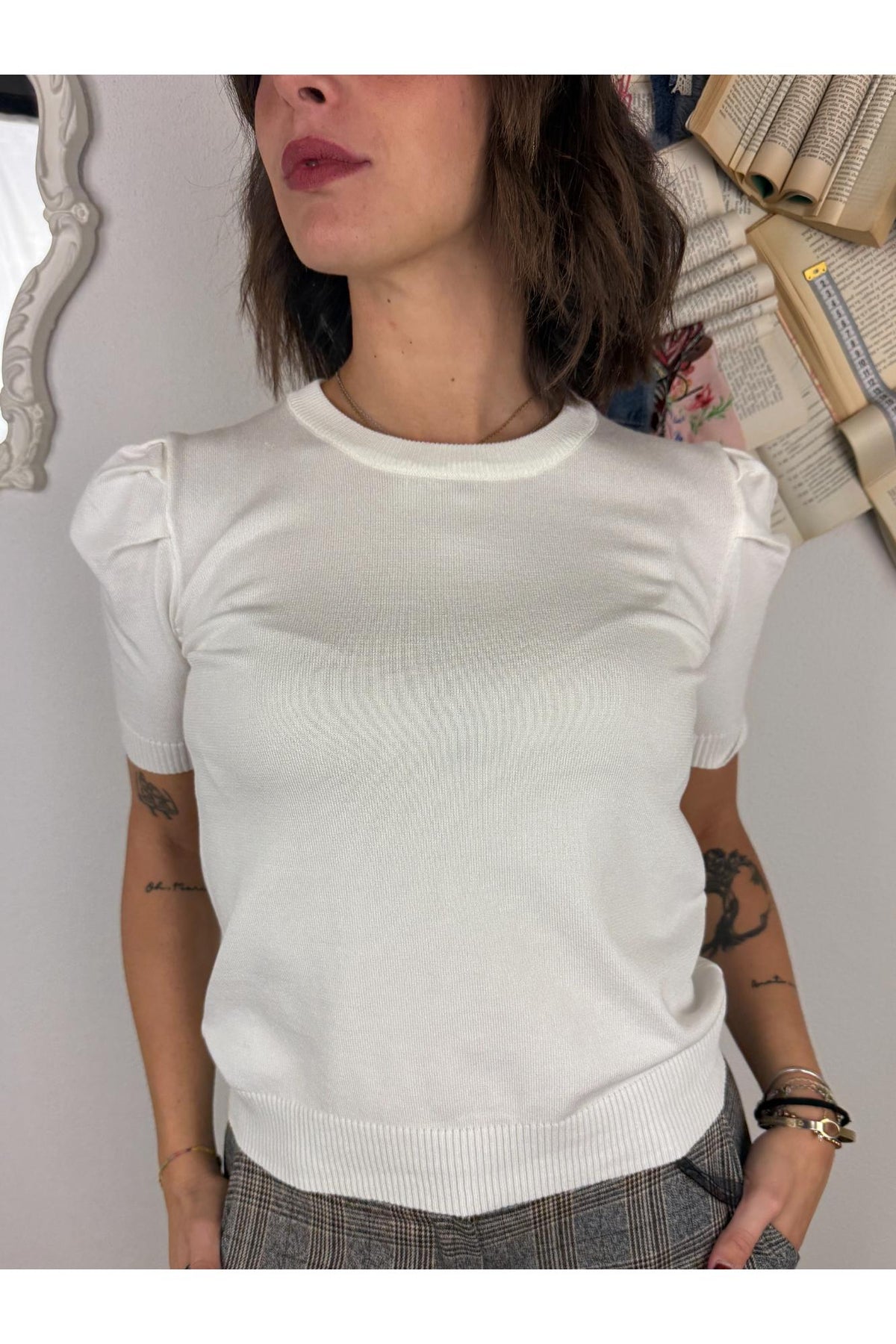 METOO Maglia con manica a palloncino Metoo Burro