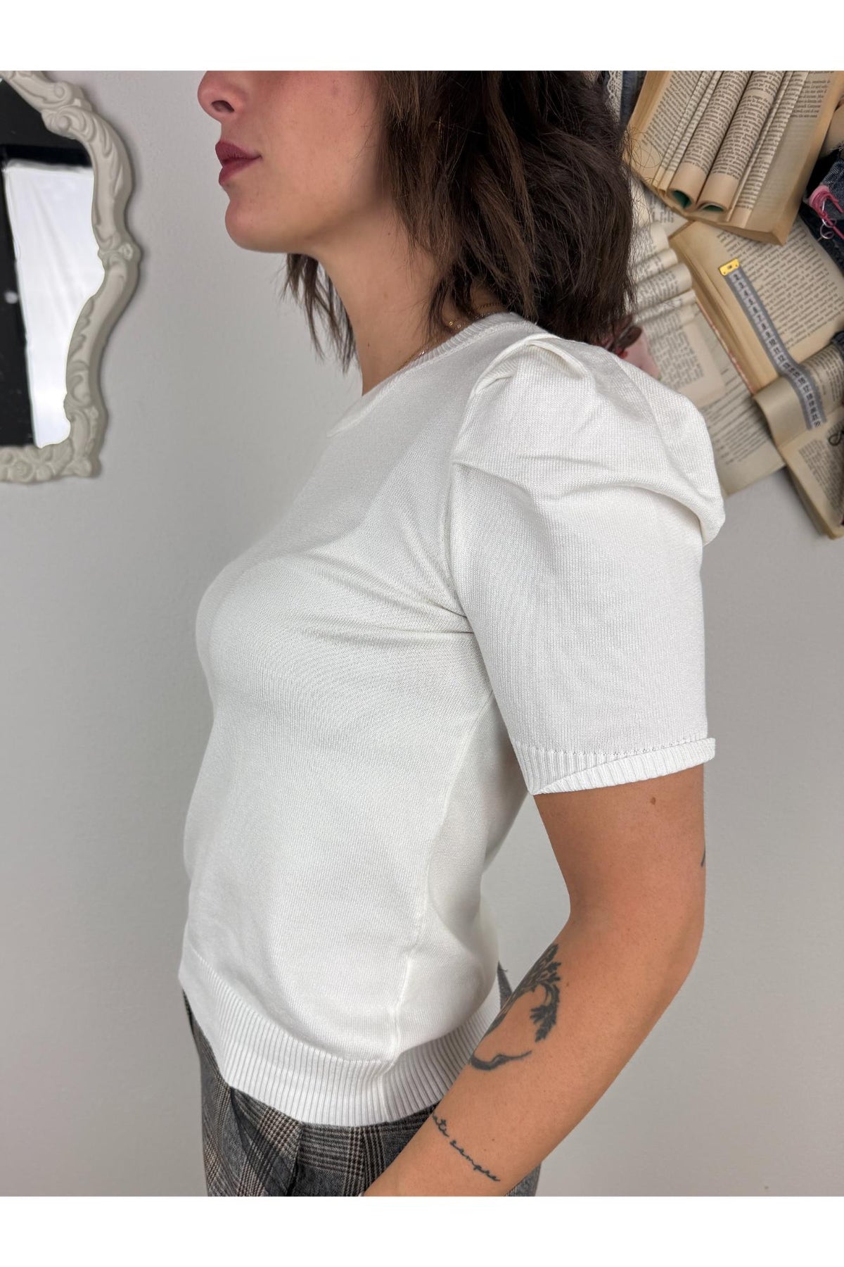 METOO Maglia con manica a palloncino Metoo Burro