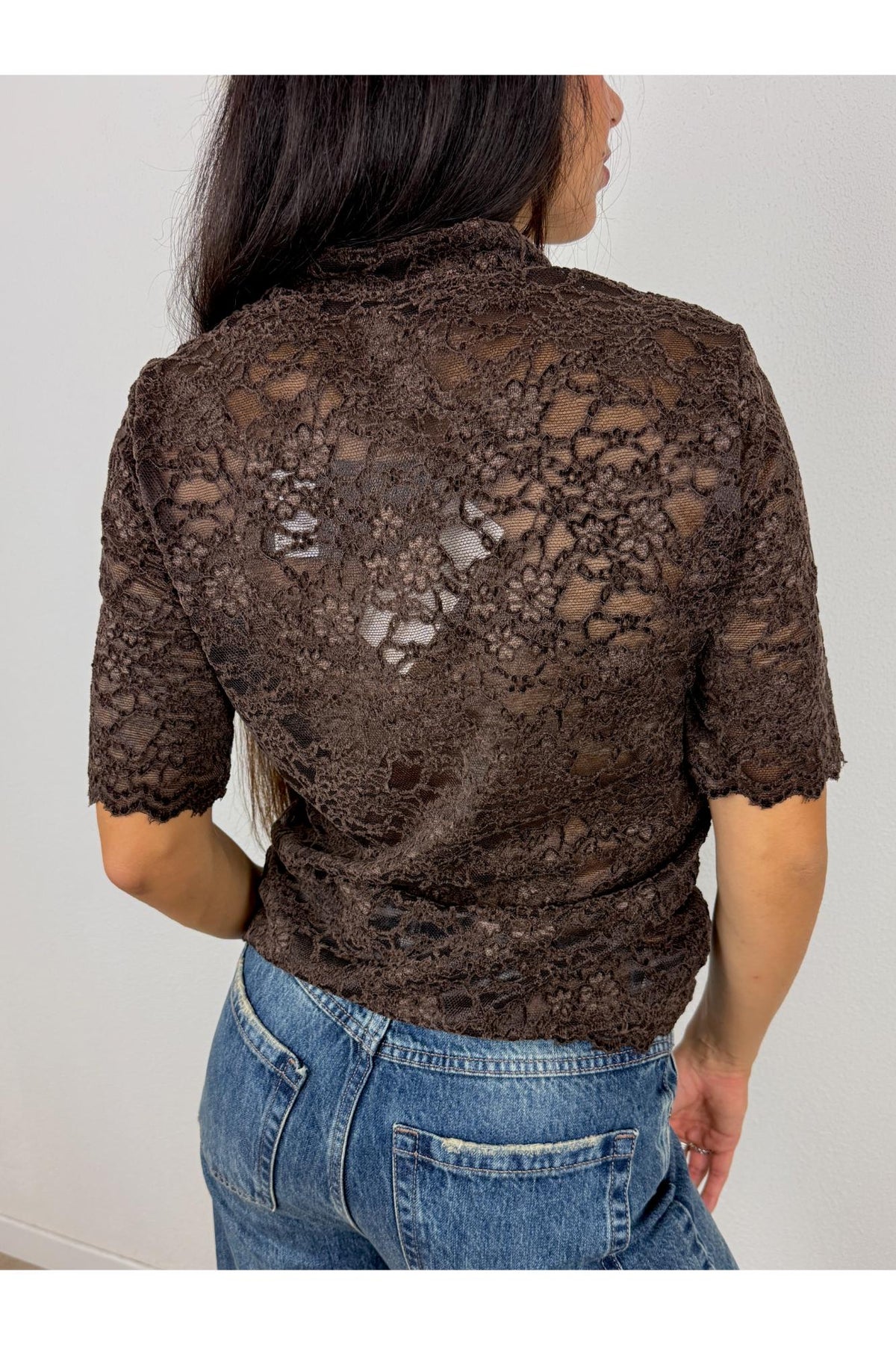 METOO Maglia in pizzo manica corta Metoo Moro