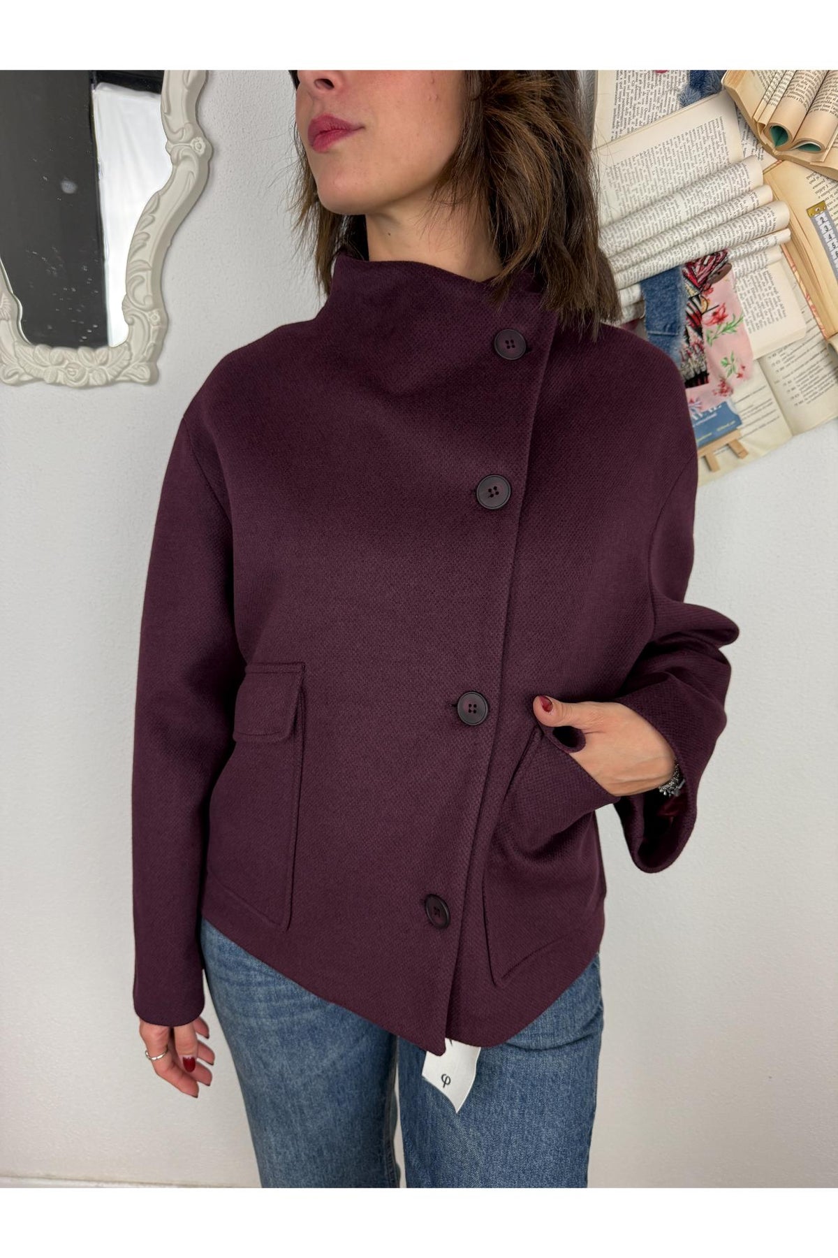 METOO Cappottino corto unitoMetoo Bordeau