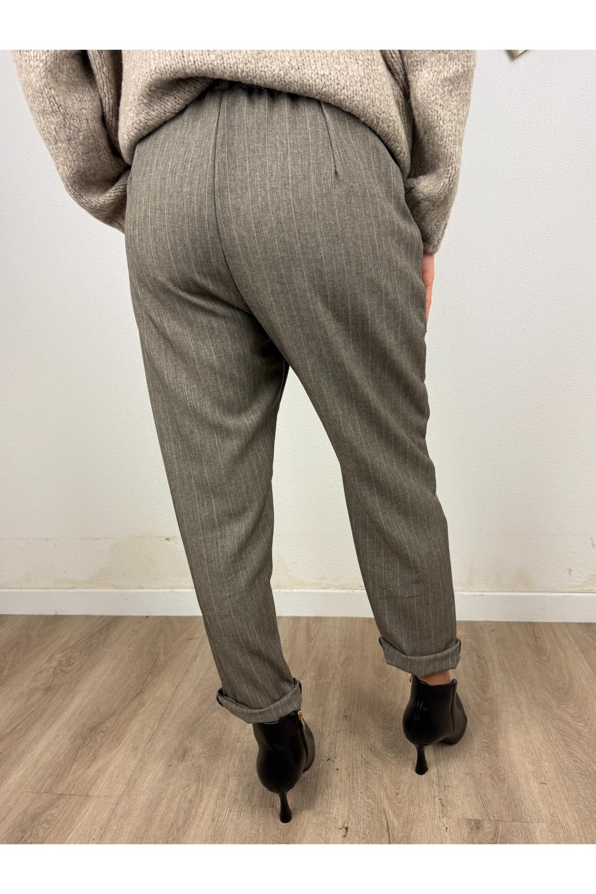 METOO Pantalone con risvolto gessato Metoo Casha