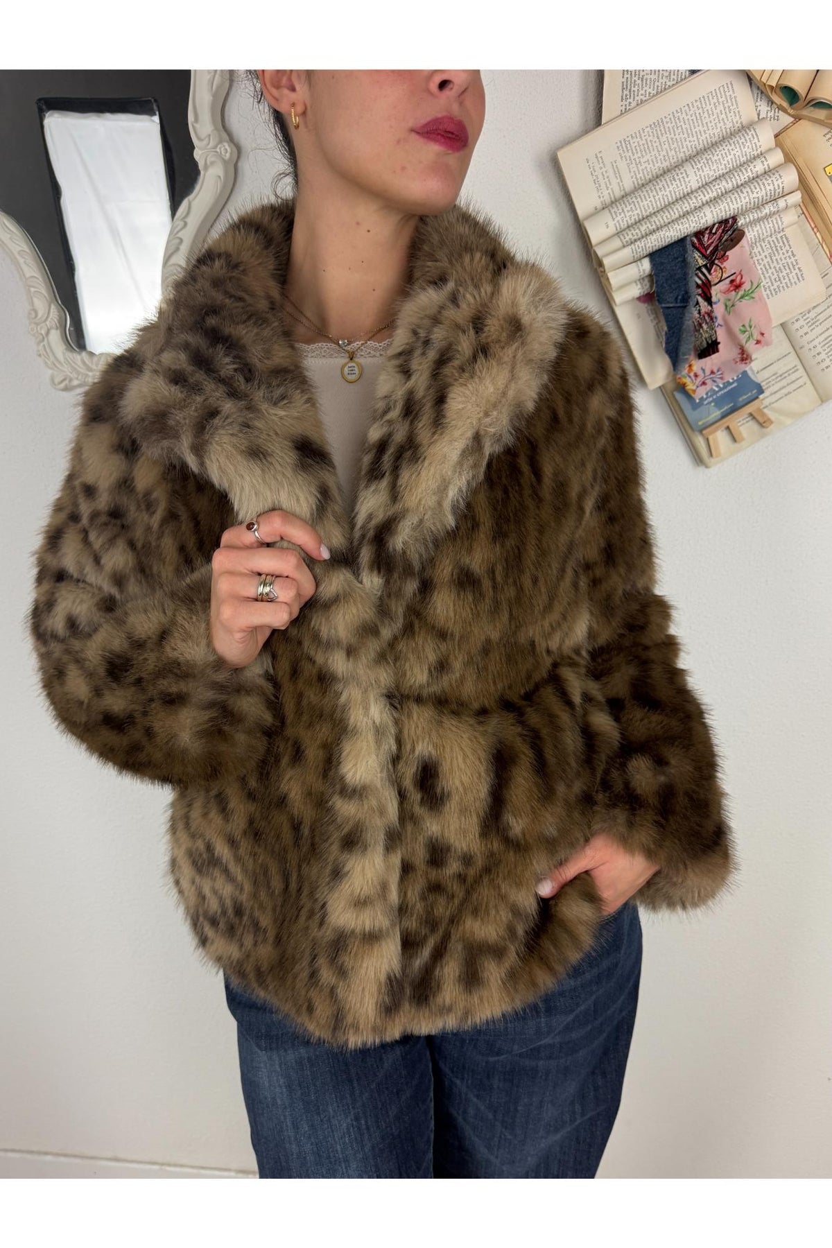 METOO Pelliccia eco leopardata Metoo Unica
