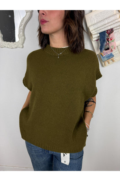 METOO Gilet over piu lungo dietro Metto Olio