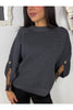 maglia pipistrello con bottoni a vista metoo t26927 29394115
