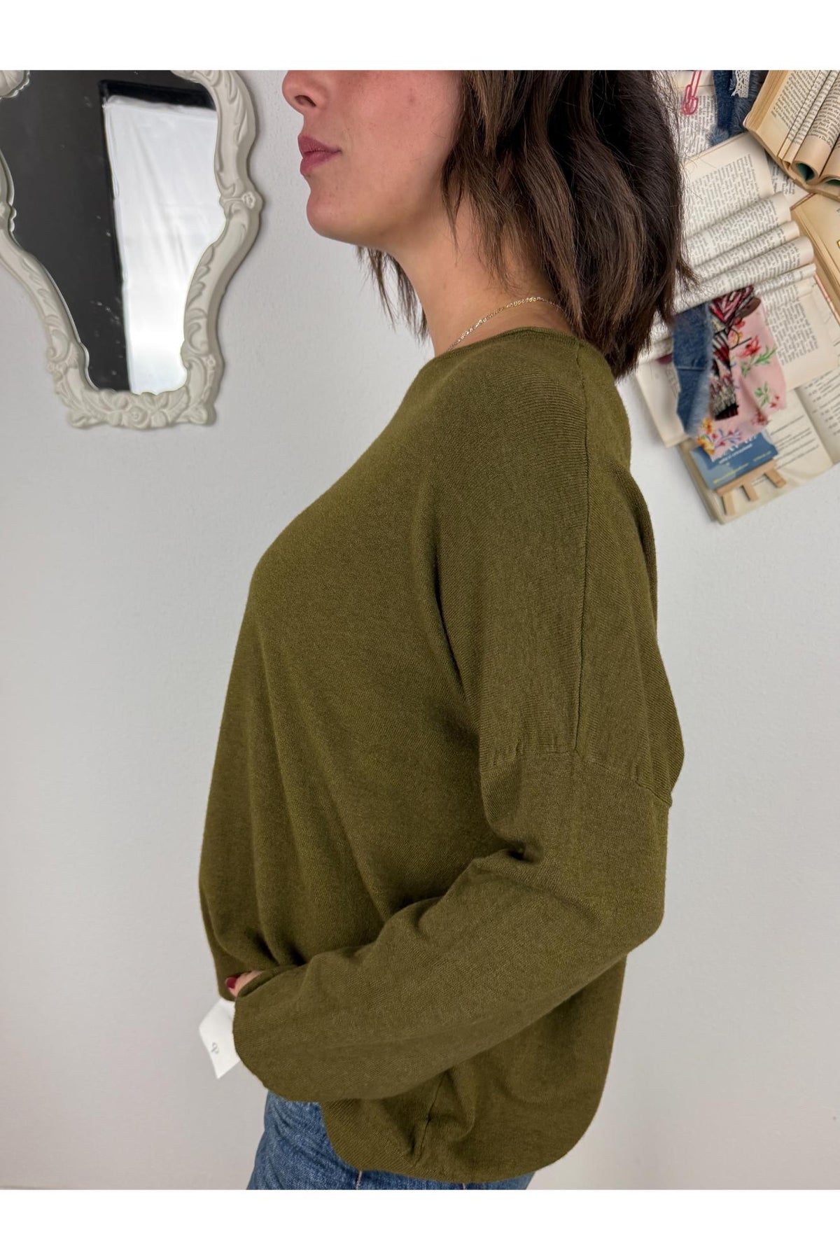 METOO Maglia girocollo taglia dritta Metoo Olio