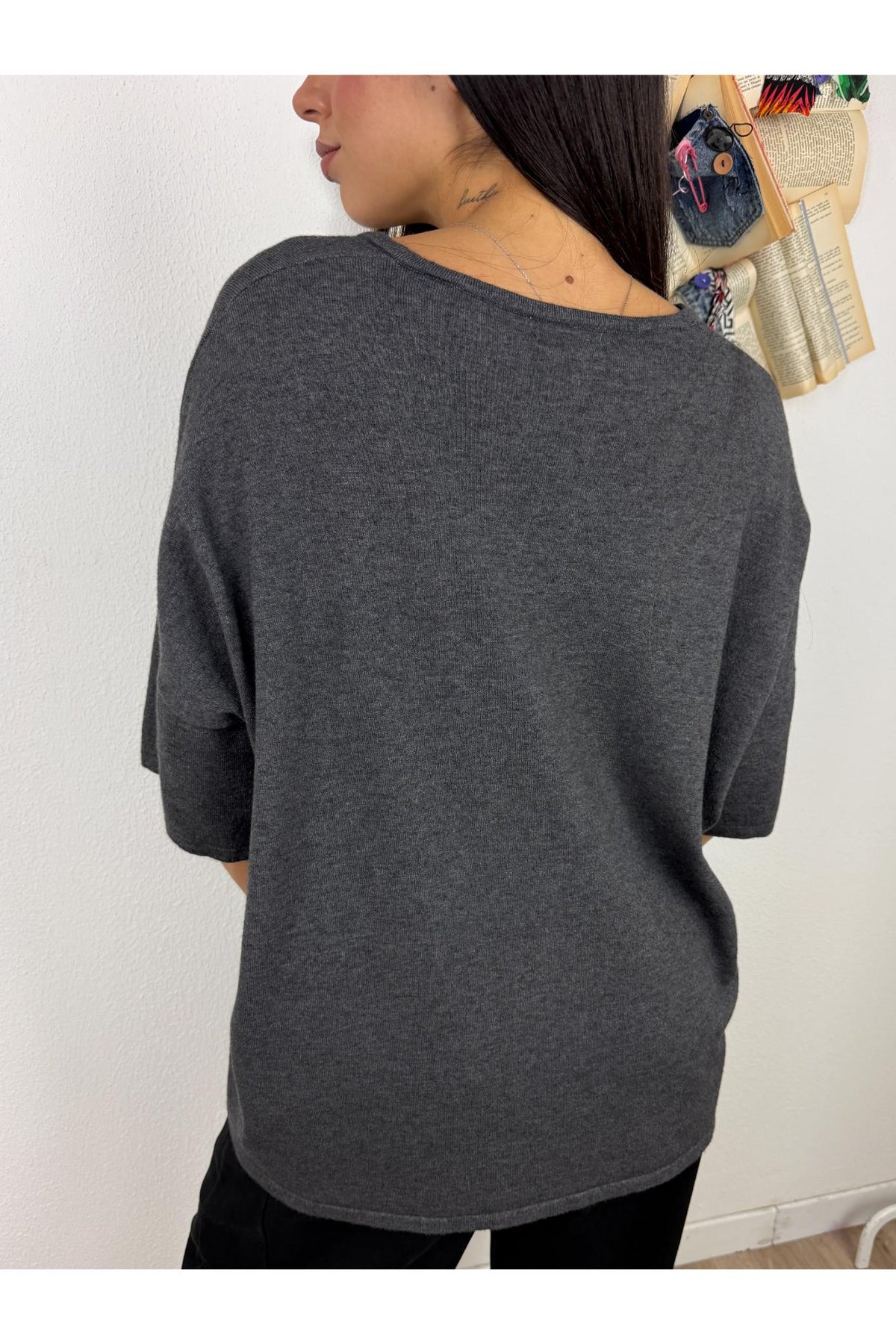 METOO Maglione over a v Metoo Grigio
