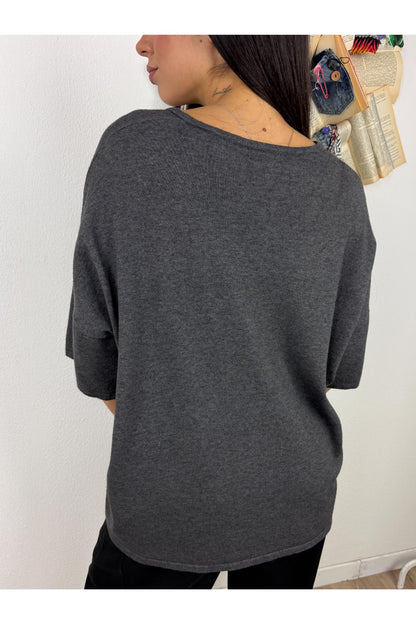 METOO Maglione over a v Metoo Grigio