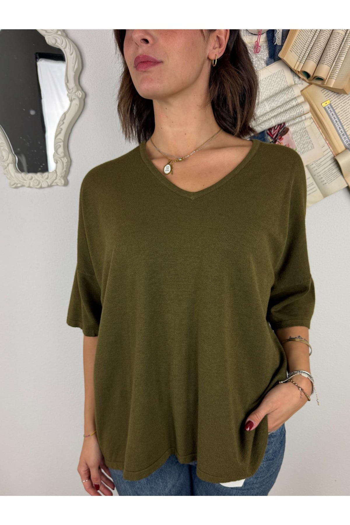 METOO Maglione over a v Metoo Olio