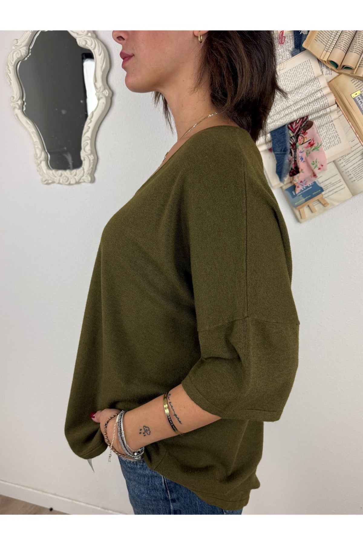 METOO Maglione over a v Metoo Olio