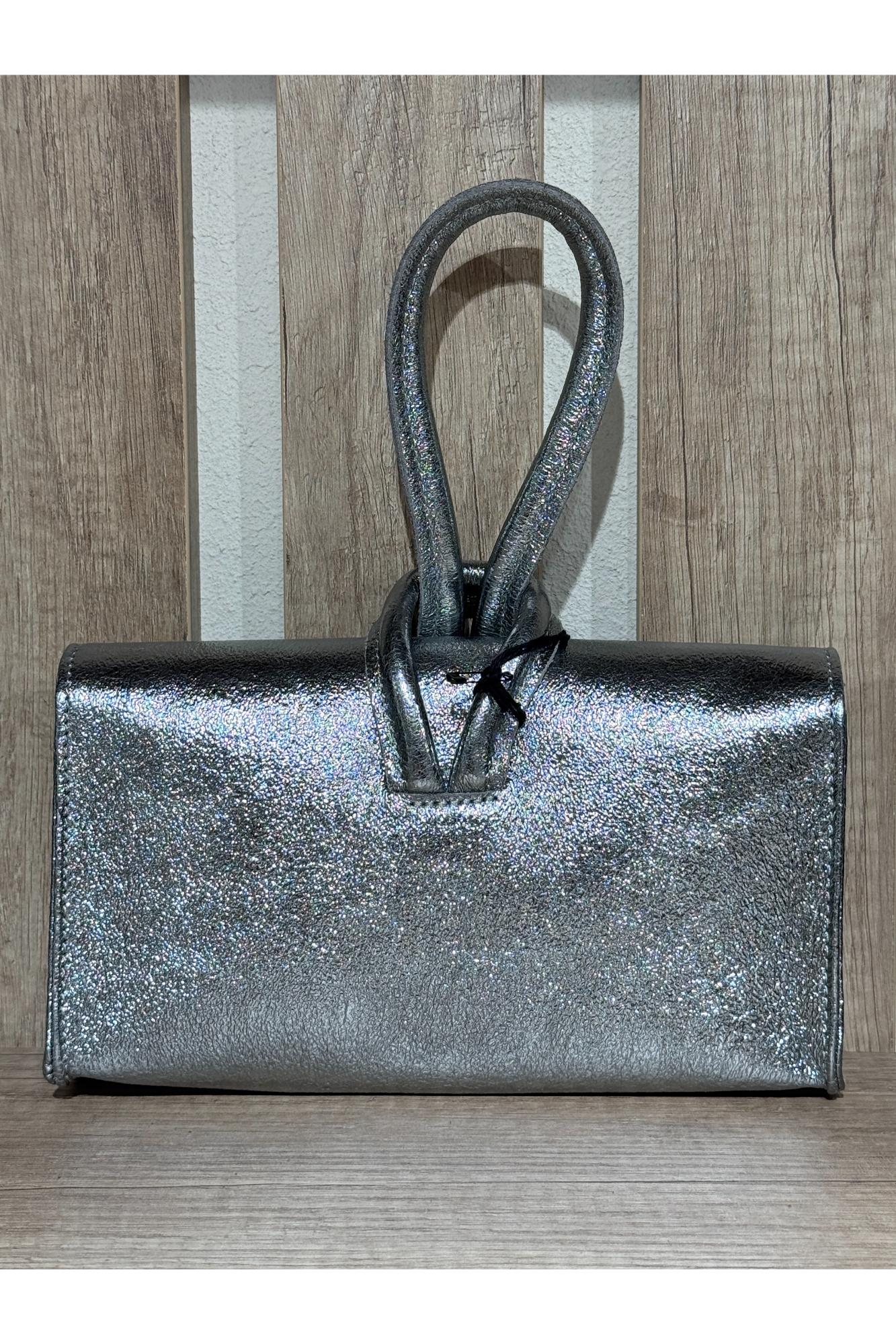METOO TRINKETS Borsa manico ricurvo Metoo Argento