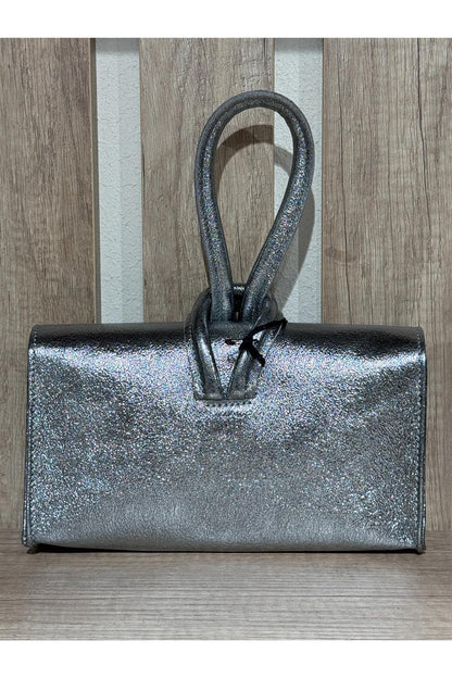 METOO TRINKETS Borsa manico ricurvo Metoo Argento
