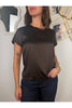 maglia in satin manica corta c821b97q 29179602