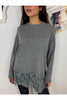 maglione lungo con pizzo motel d82637 21421890
