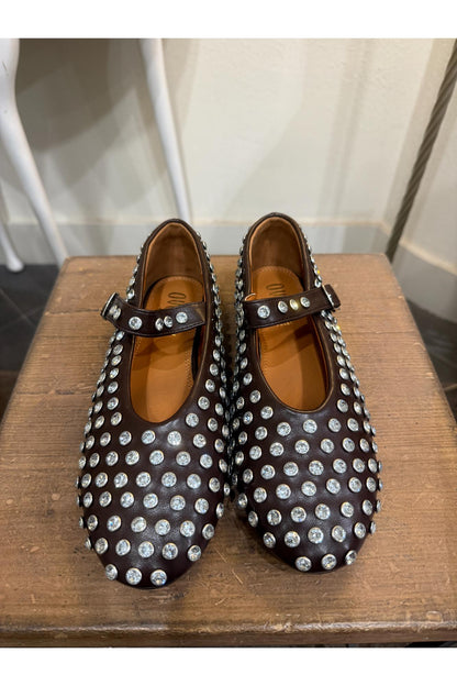 OVYE' Scarpa ballerina con borchie Ovye Moro