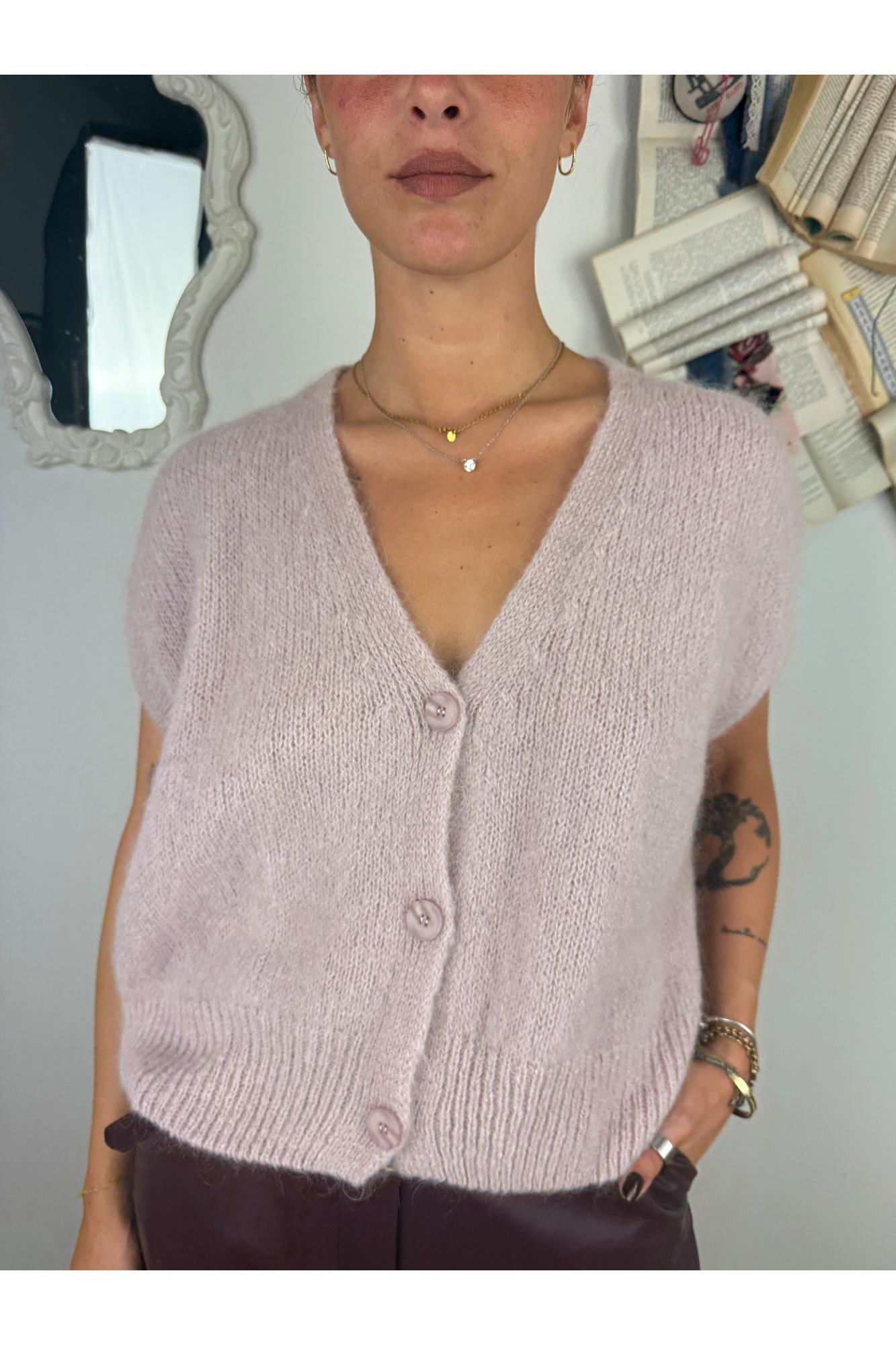 PHILIA LOFT Cardigan senza manica Philia loft Cipria