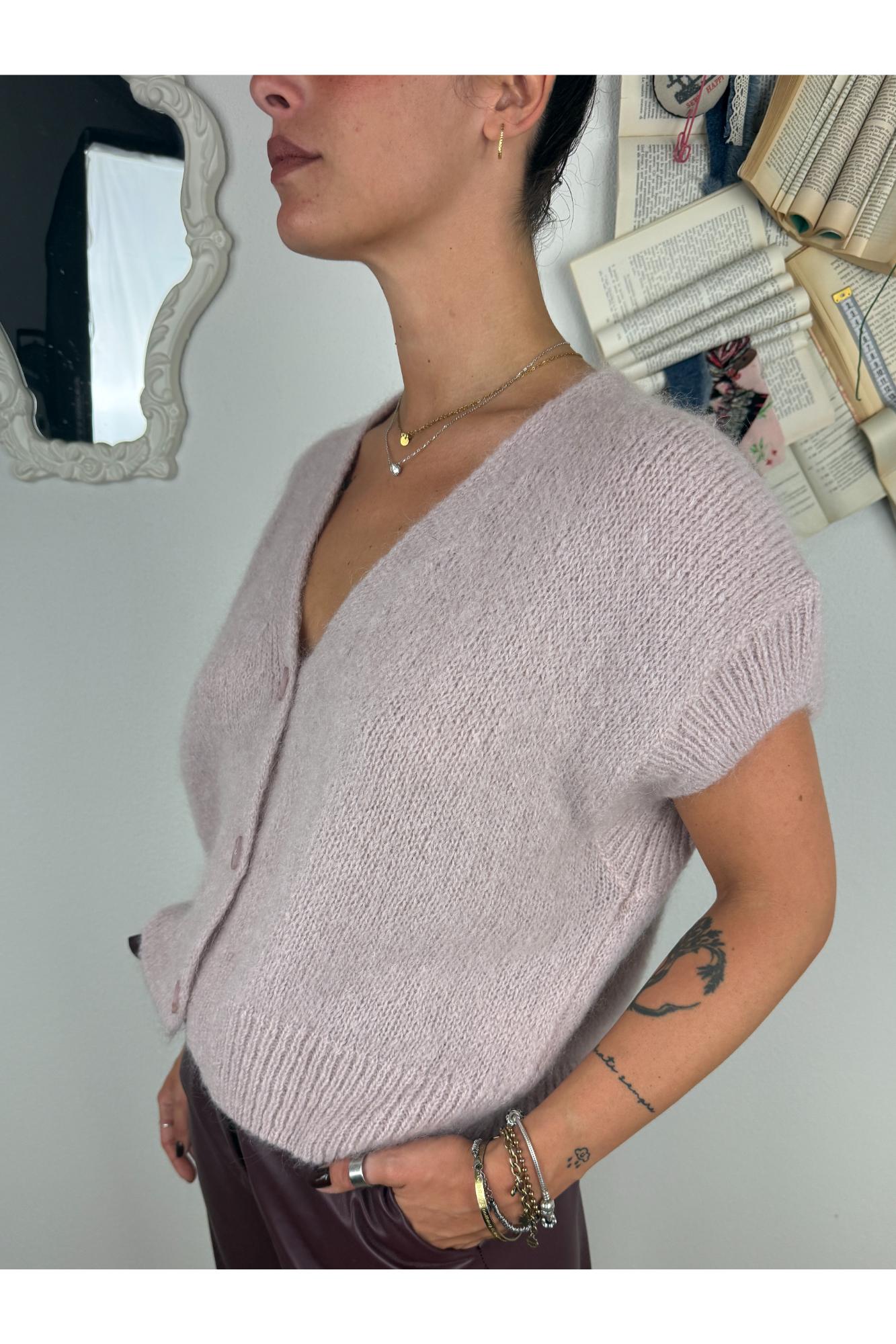 PHILIA LOFT Cardigan senza manica Philia loft Cipria