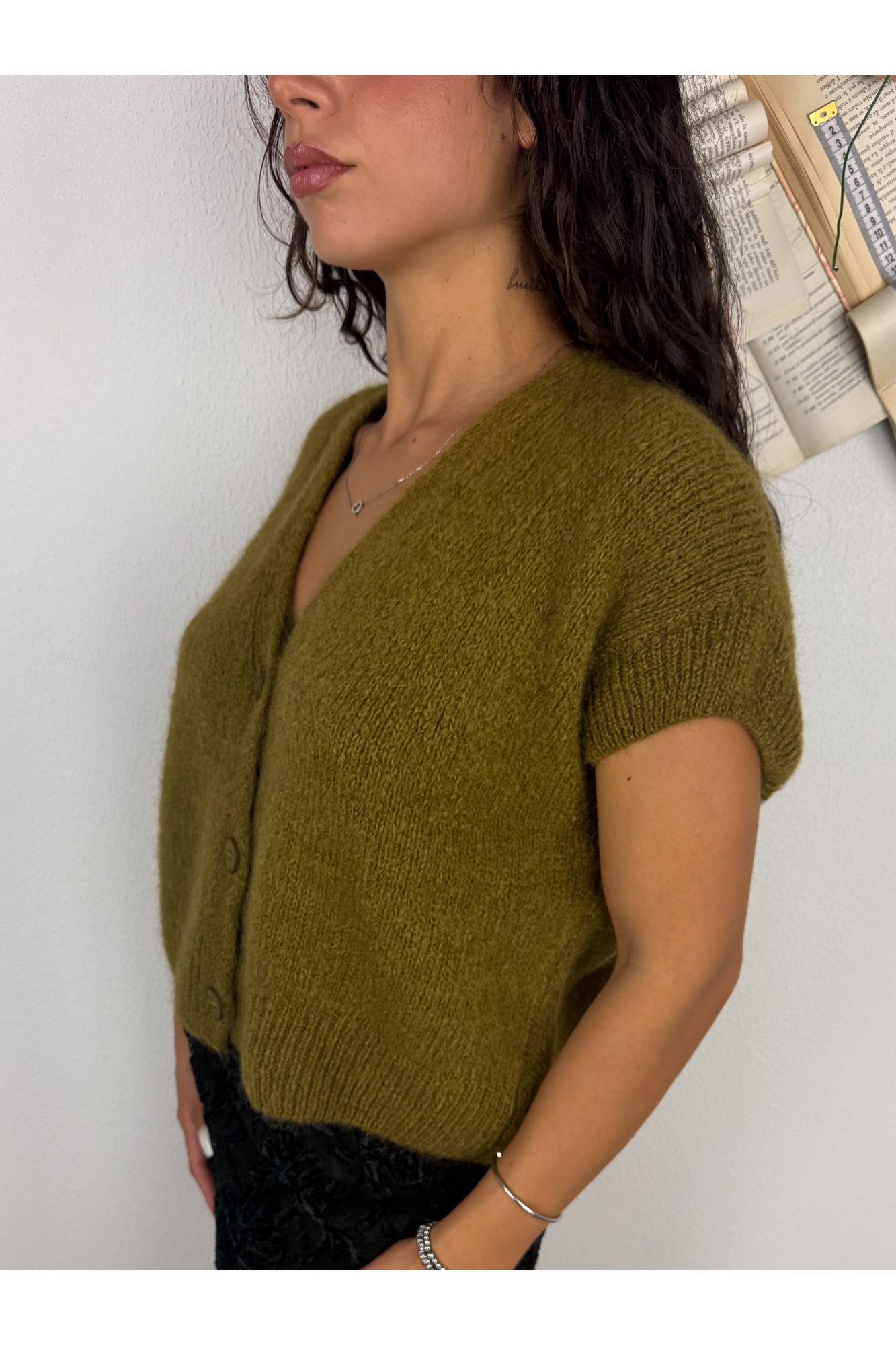 PHILIA LOFT Cardigan senza manica Philia loft Olio