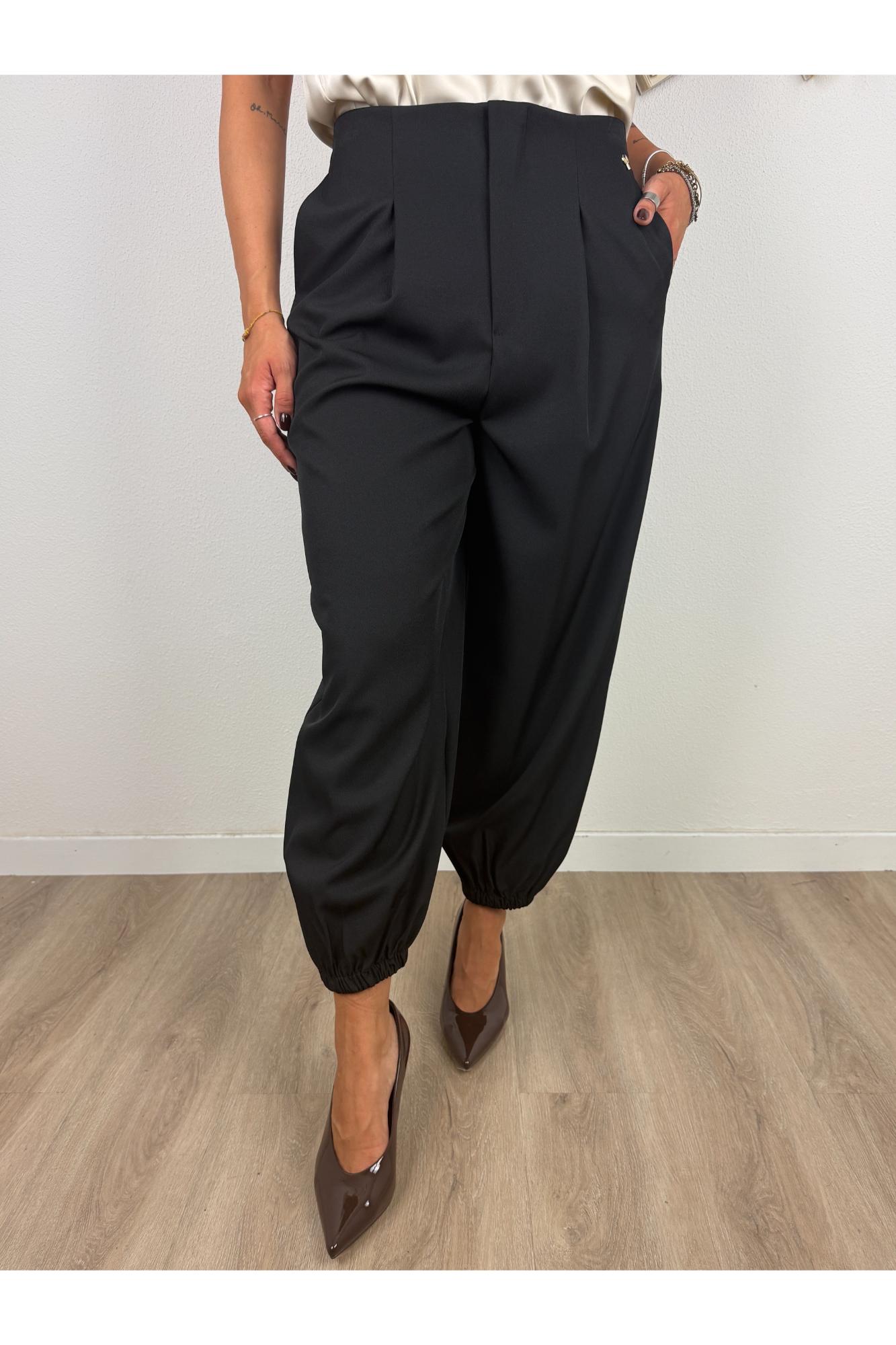 PHILIA LOFT Pantalone con elastico in fondo Phila loft Nero