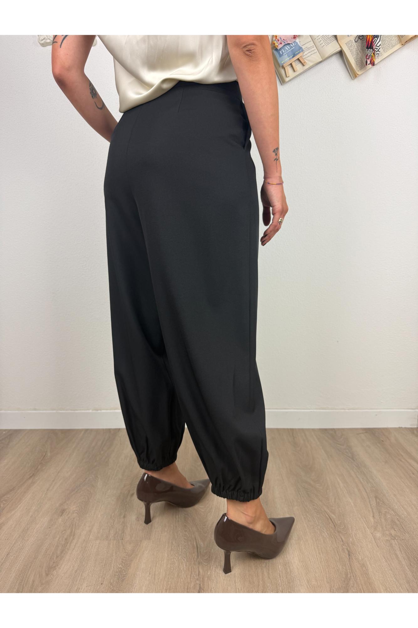 PHILIA LOFT Pantalone con elastico in fondo Phila loft Nero
