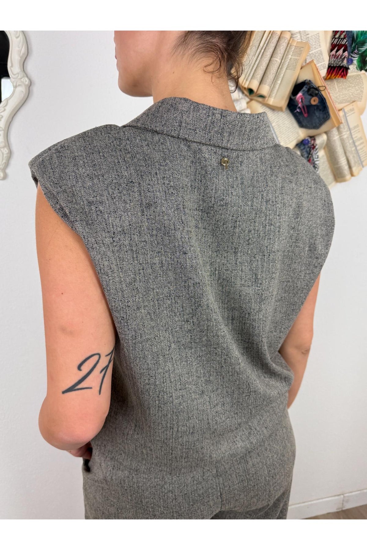 PHILIA LOFT Gilet ampio e corto Philia loft Grigio