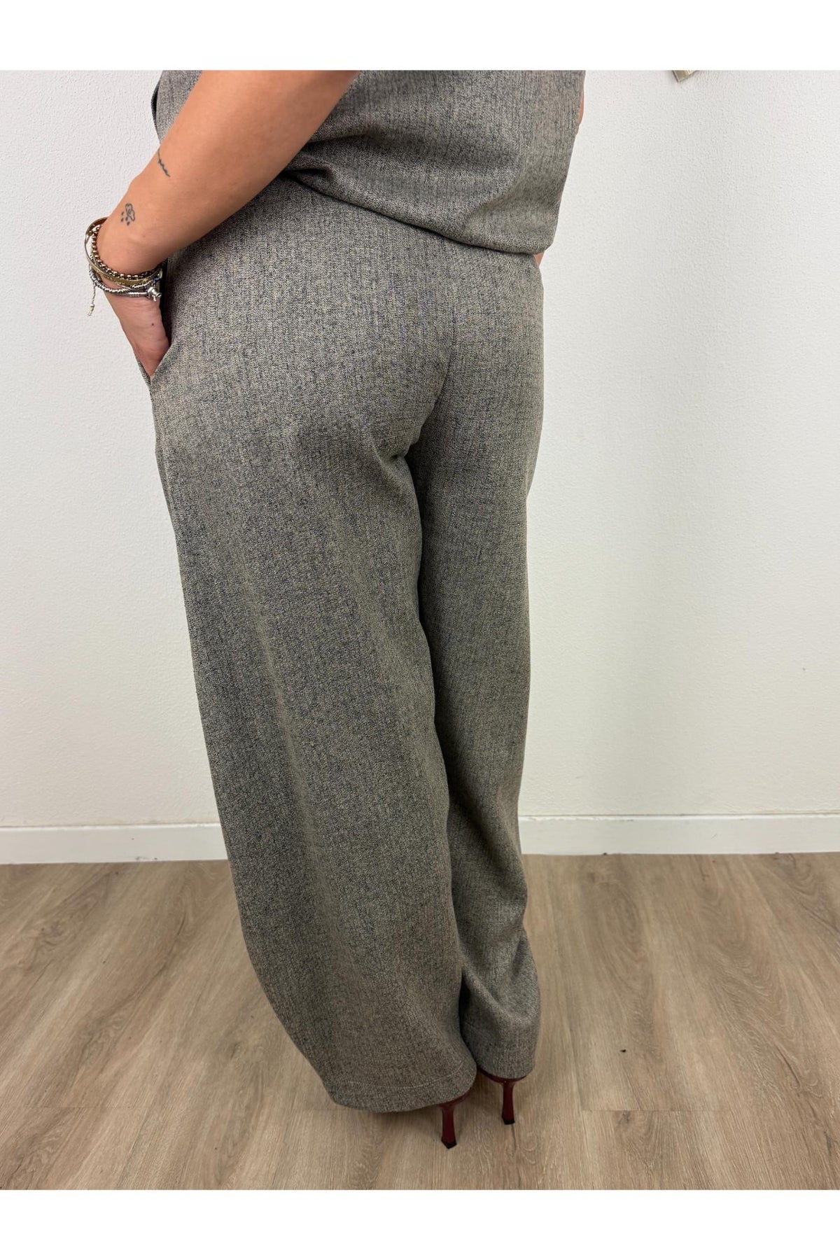 PHILIA LOFT Pantalone palazzo Philia loft Grigio
