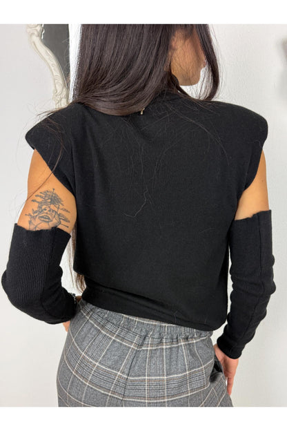 PHILIA LOFT Maglia con manicotti Philia loft Nero