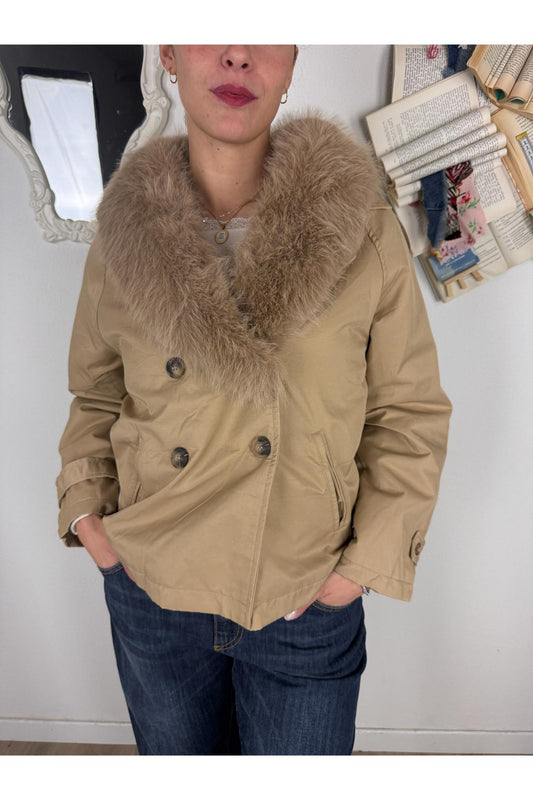 PHILIA LOFT Giaccone con collo in eco pelliccia staccabile Philia loft Miele