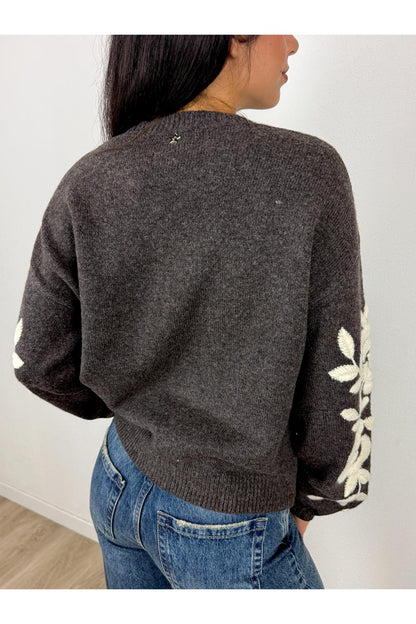 SOUVENIR Maglione con ricami sulla manica Souvenir Moro