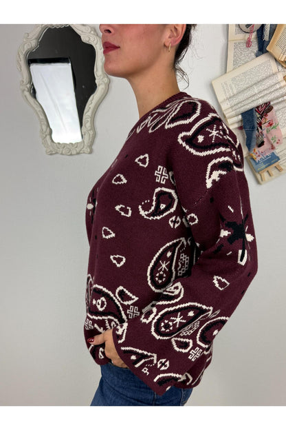 SOUVENIR Maglione fantasia Souvenir Bordeau