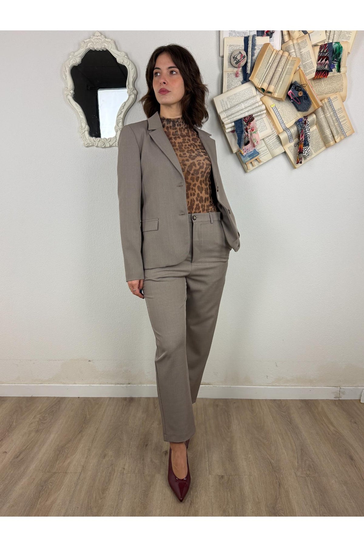 SUSY MIX Completo giacca e pantalone Susy mix Fango