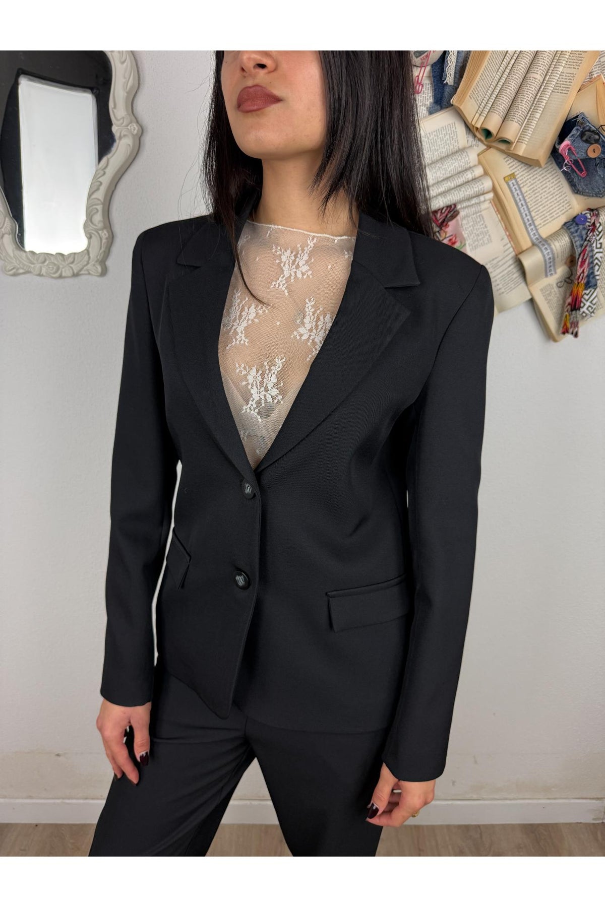 SUSY MIX Completo giacca e pantalone Susy mix Nero