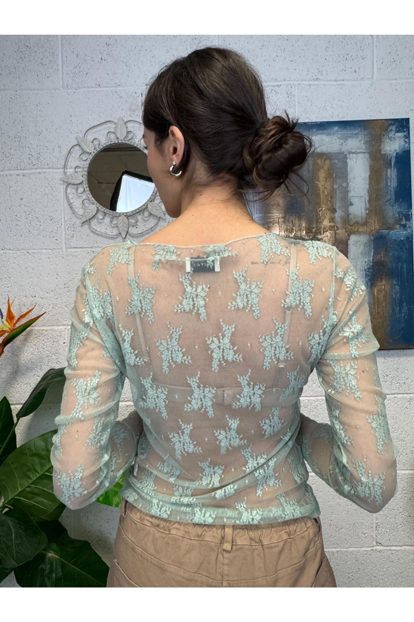 SUSY MIX Maglia in pizzoSusy mix Verde acqua