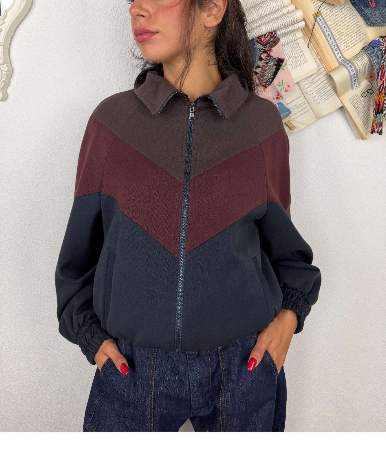 SUSY MIX Bomber tricolore Susy mix Moro