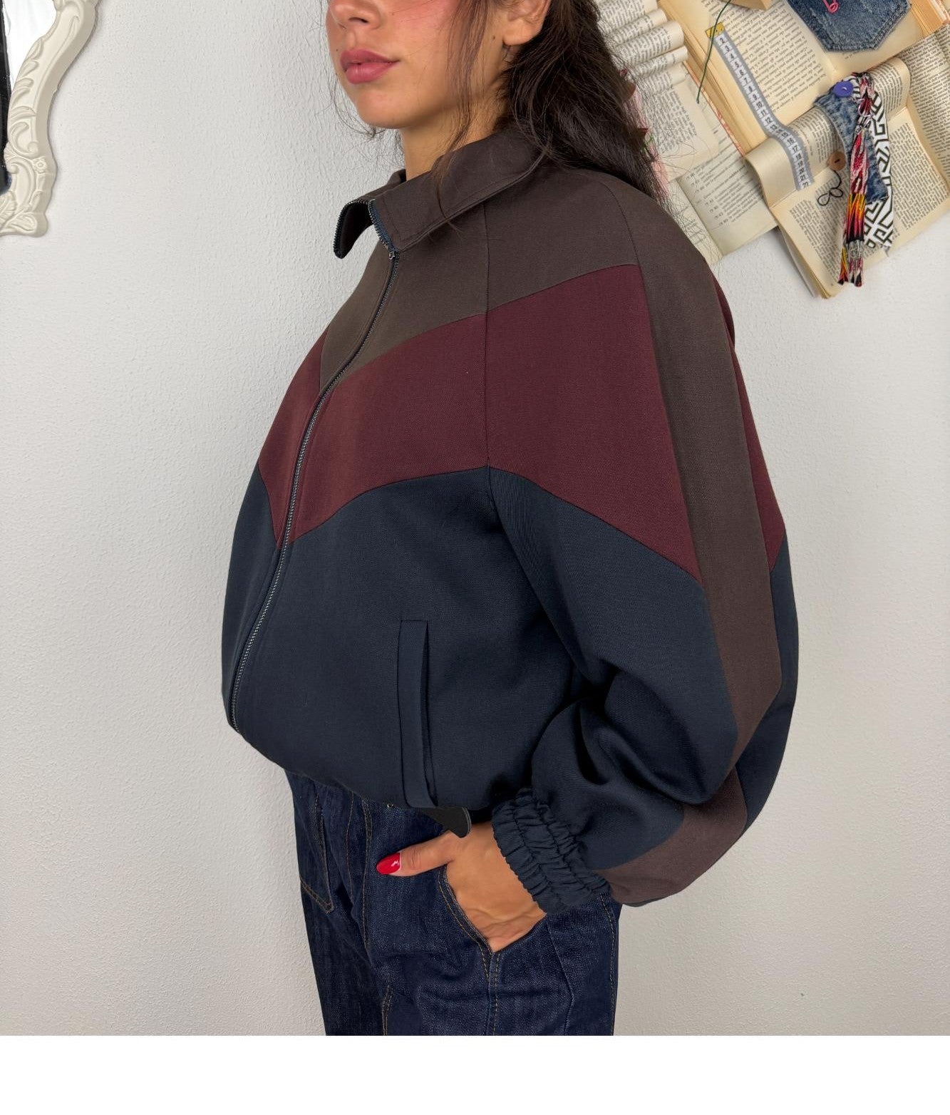 SUSY MIX Bomber tricolore Susy mix Moro